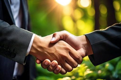Poignée de main négociation réussie